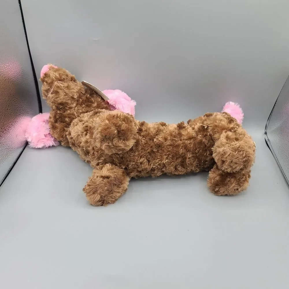 MTY Intl Dachshund Best Mom Ever Plush Stuffed Animal Pink Brown 18 Inch